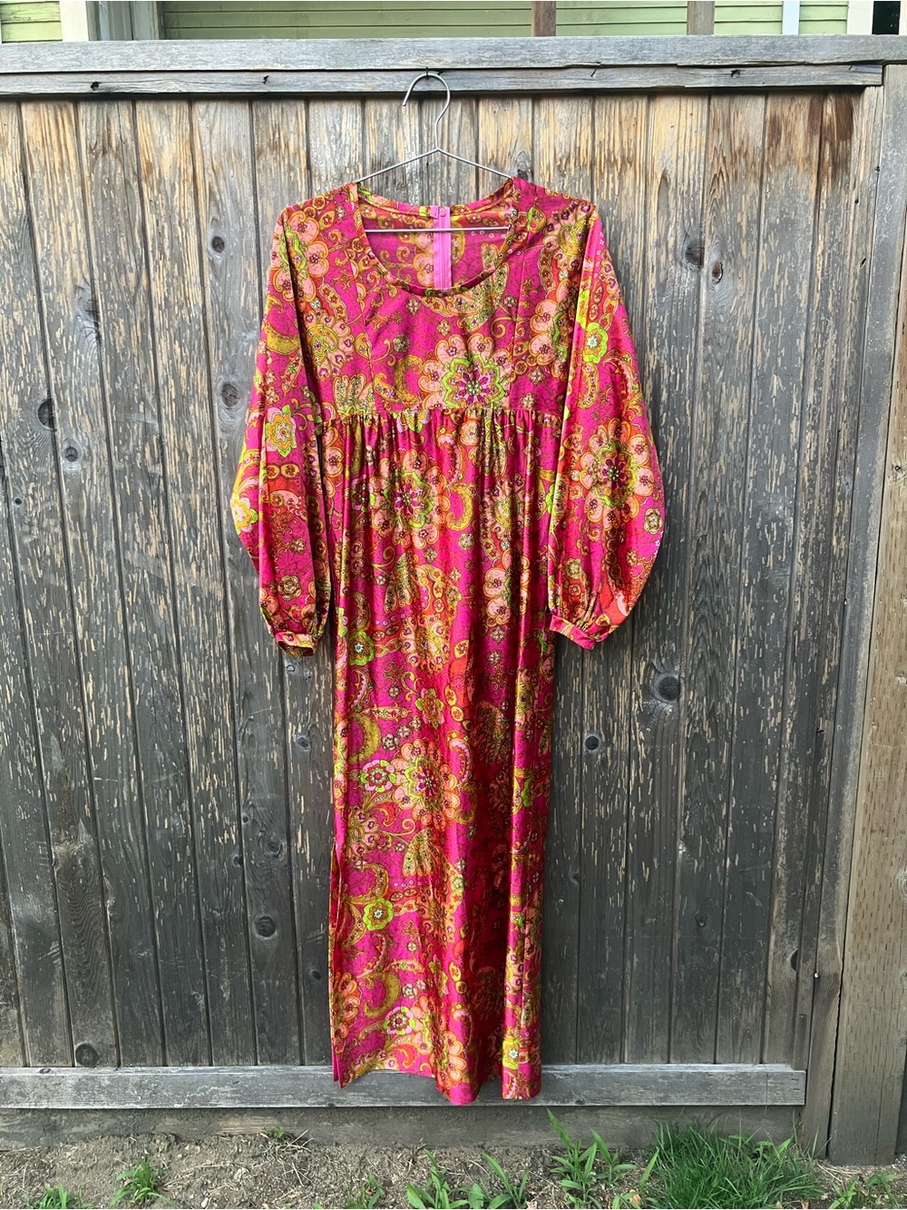 70’s Fushia maxi dress